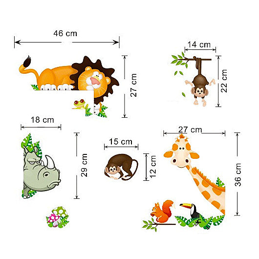 Çocuk Odası Duvar Hayvanlar Alemi Stıcker