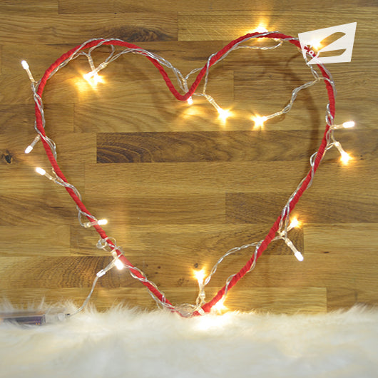 Led Işıklı Kalpli Duvar Süsü