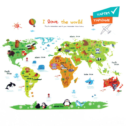 Çocuk Odası Dünya Haritası